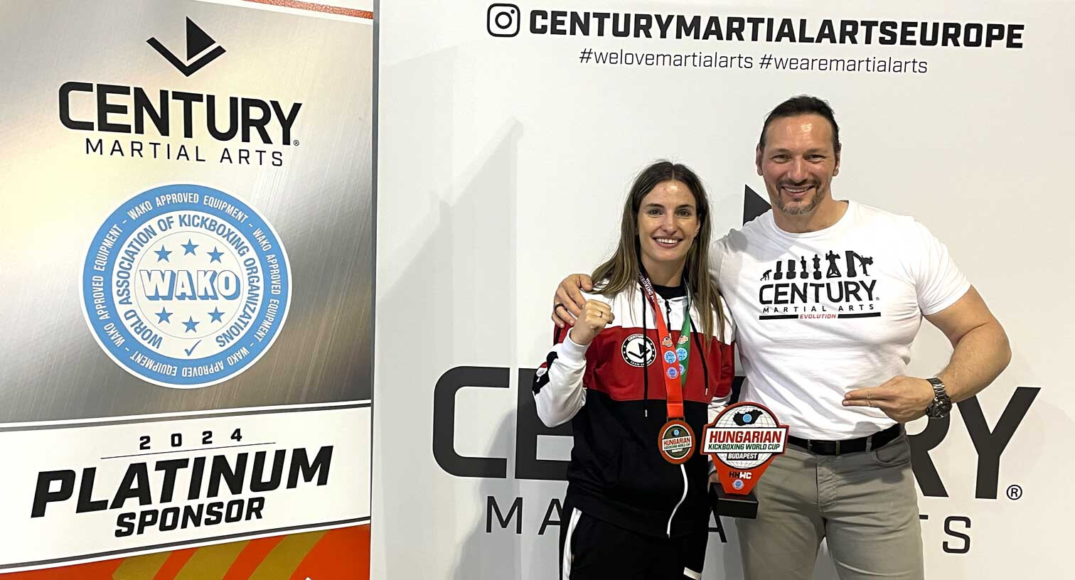 Evelyn Neyens (UK) & CEO of Century Martial Arts Europe Markus Liedtke