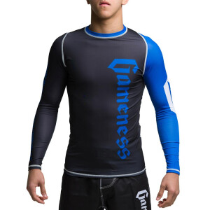 Gameness Langärmeliger Profi Rang Rash Guard Blau S