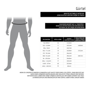 Kampfsportgürtel doppelt gebunden 225cm...