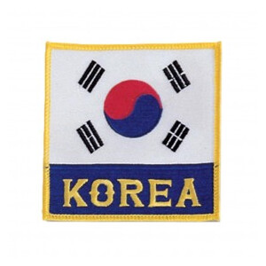 Country Flags Patch Korea - Golden Edge - 2