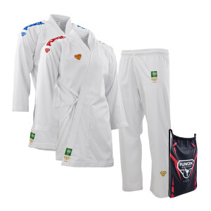 PUNOK WKF Wettkampf Kumite Uniform Takyon 3 Teile Set